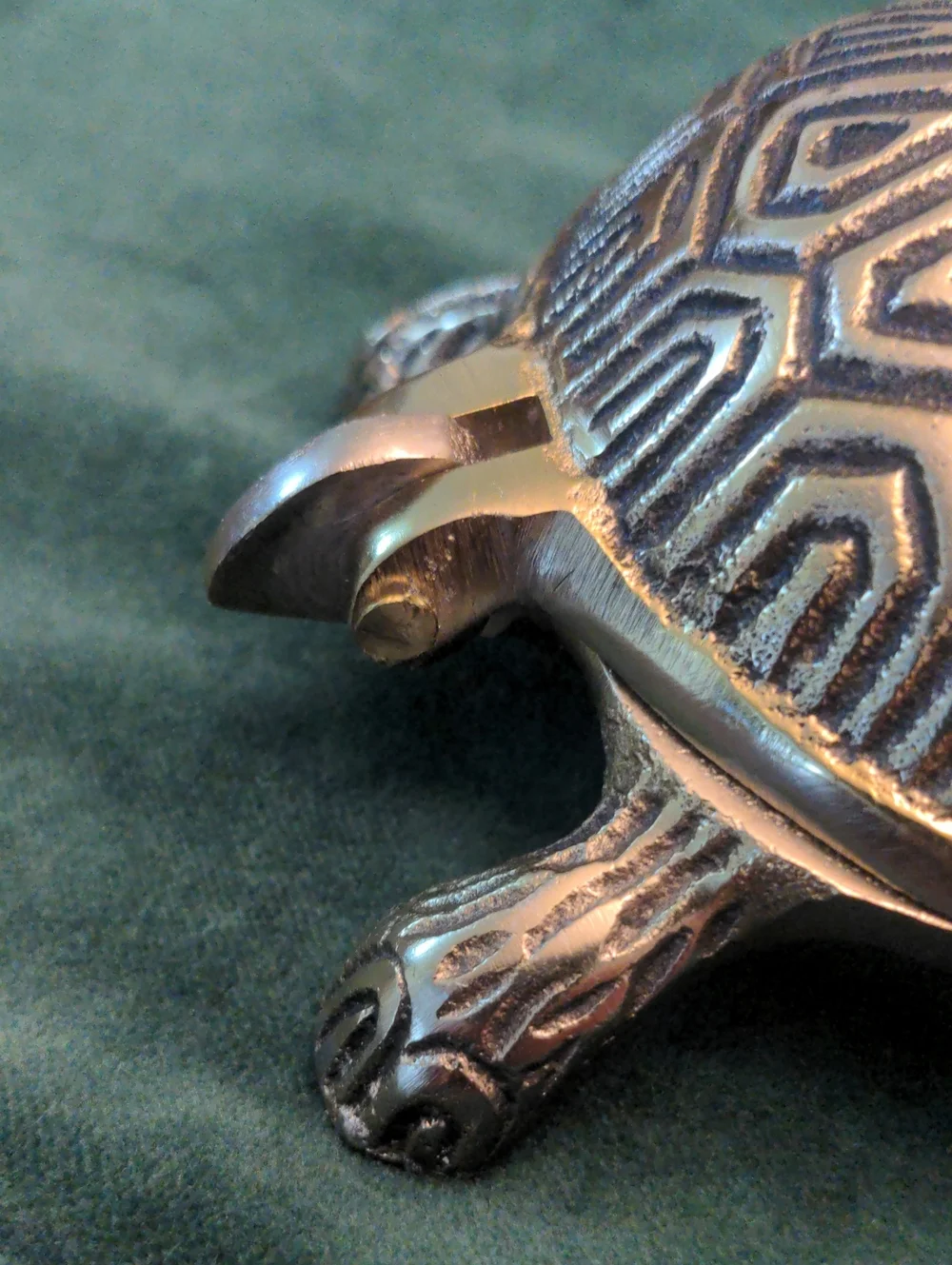 Antique gold Turtle Trinket Box